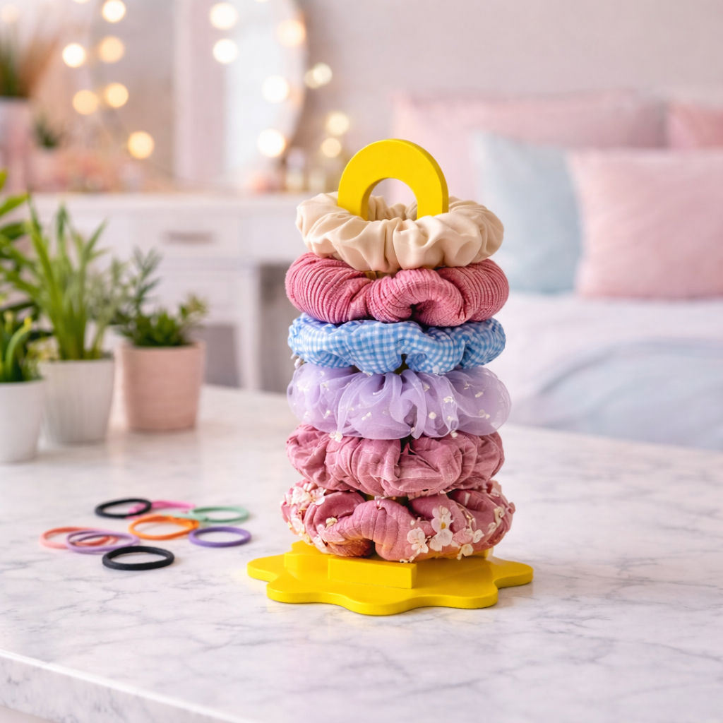 Elegant Scrunchie & Hair Tie Organizer Stand