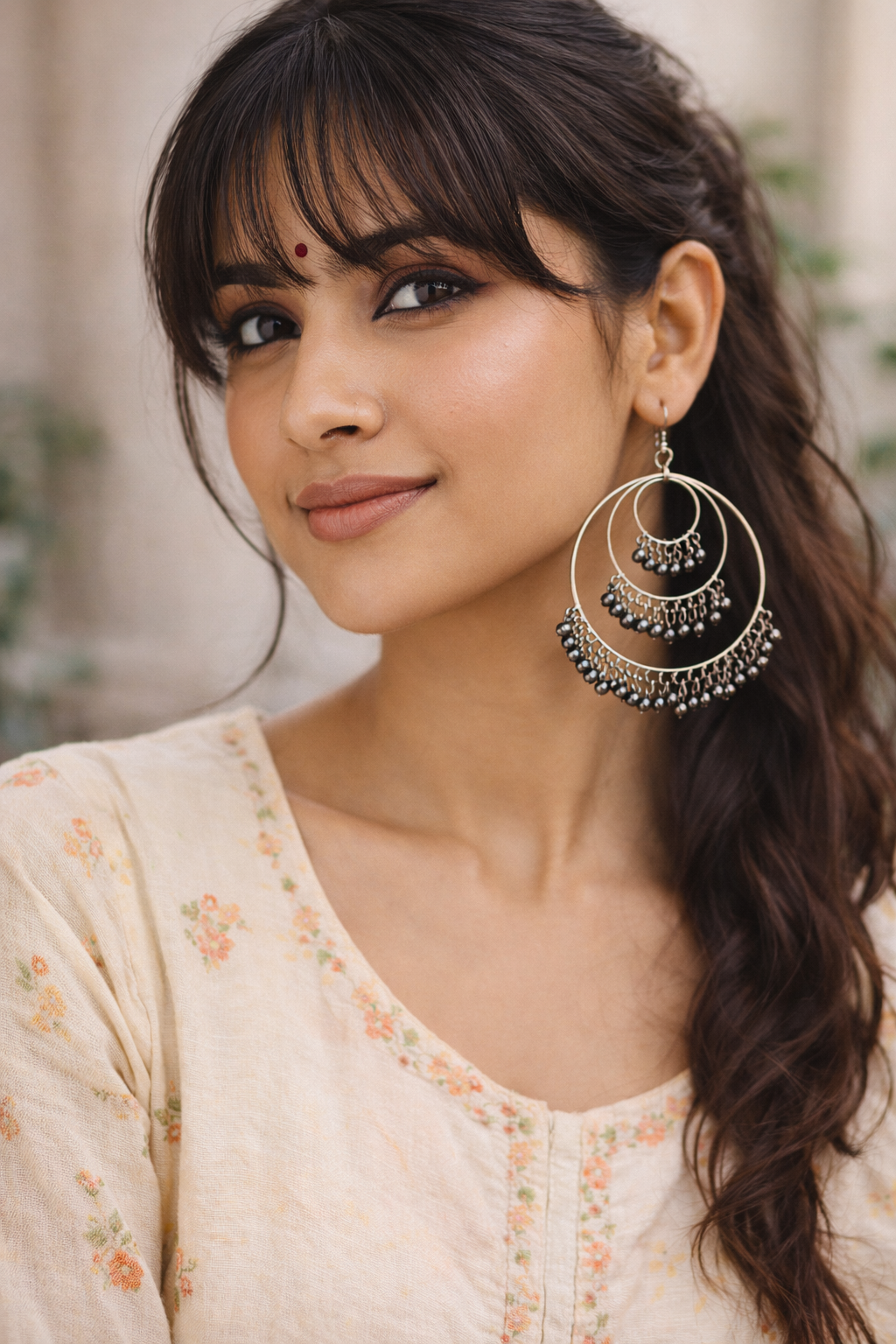 Triple Layer Oxidized Statement Jhumkas