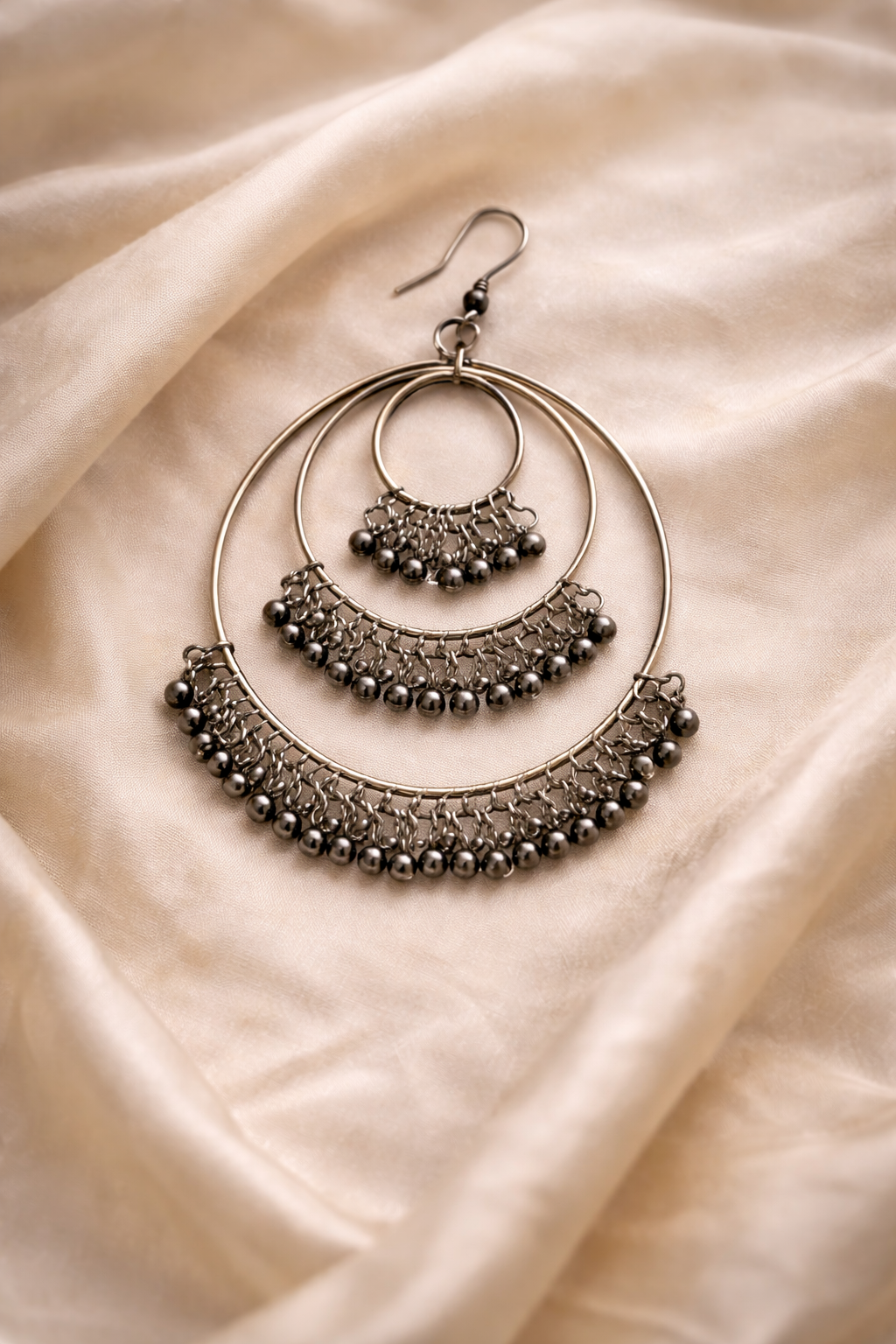 Triple Layer Oxidized Statement Jhumkas