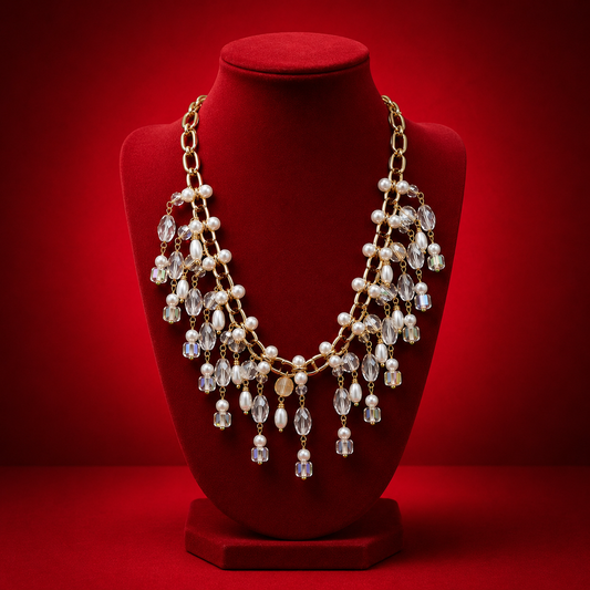 Royal Pearl Crystal Necklace