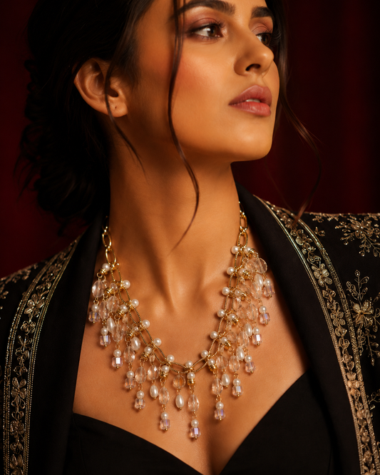 Royal Pearl Crystal Necklace