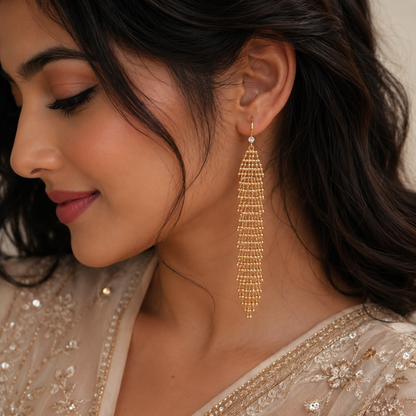 Golden Fringe Earrings