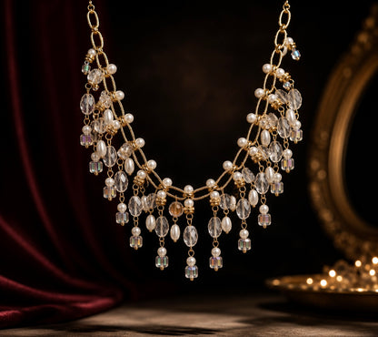 Royal Pearl Crystal Necklace