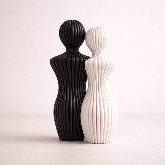 Forever Together Minimal Couple Sculpture | Minimalist Couple Statue for Home & Gifting