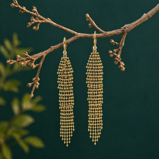 Golden Fringe Earrings