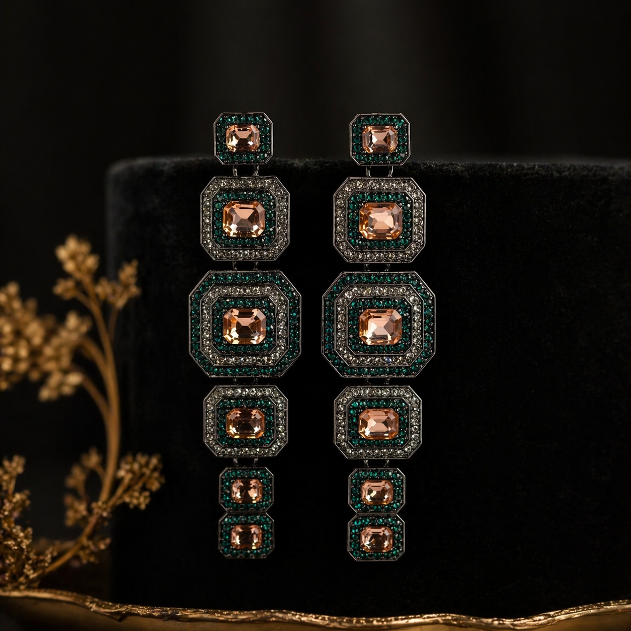 Emerald Royale Drop Earrings