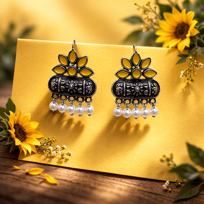 Royal Yellow Blossom Earrings