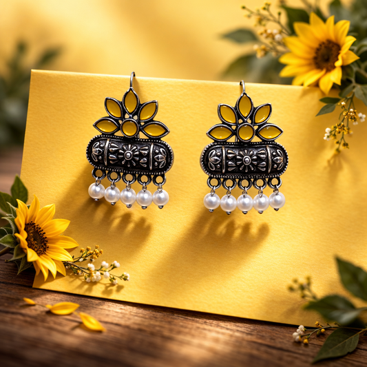 Royal Yellow Blossom Earrings
