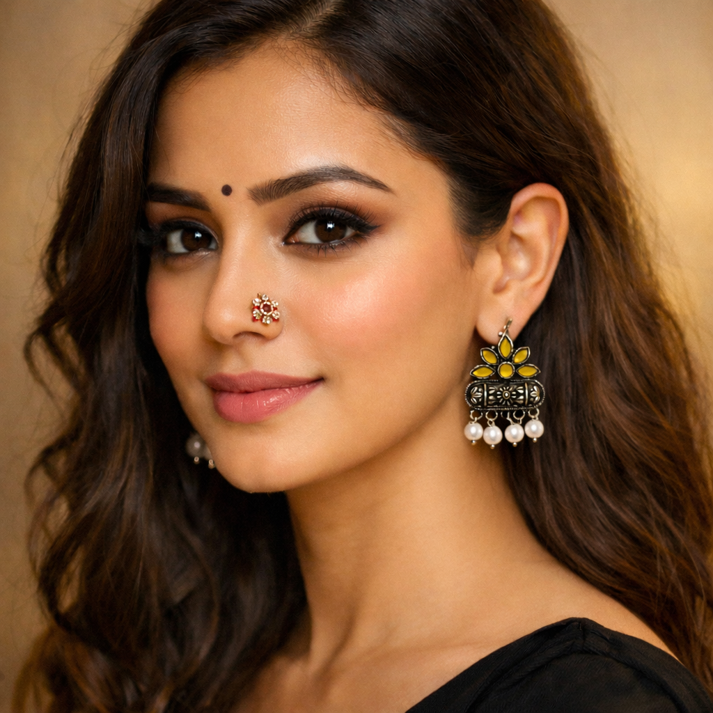 Royal Yellow Blossom Earrings