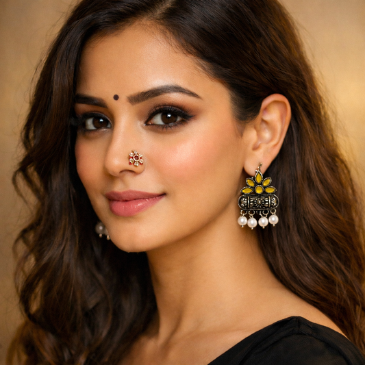 Royal Yellow Blossom Earrings