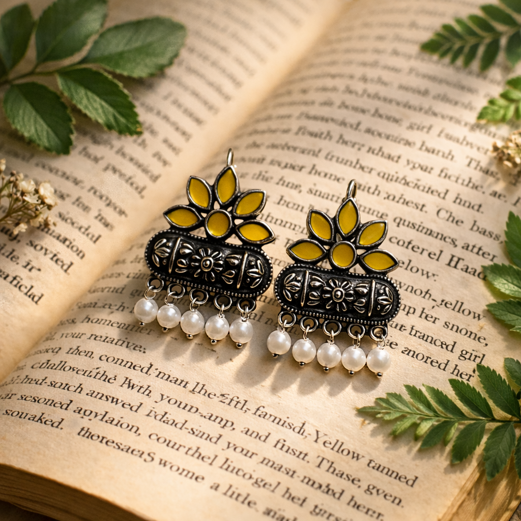 Royal Yellow Blossom Earrings