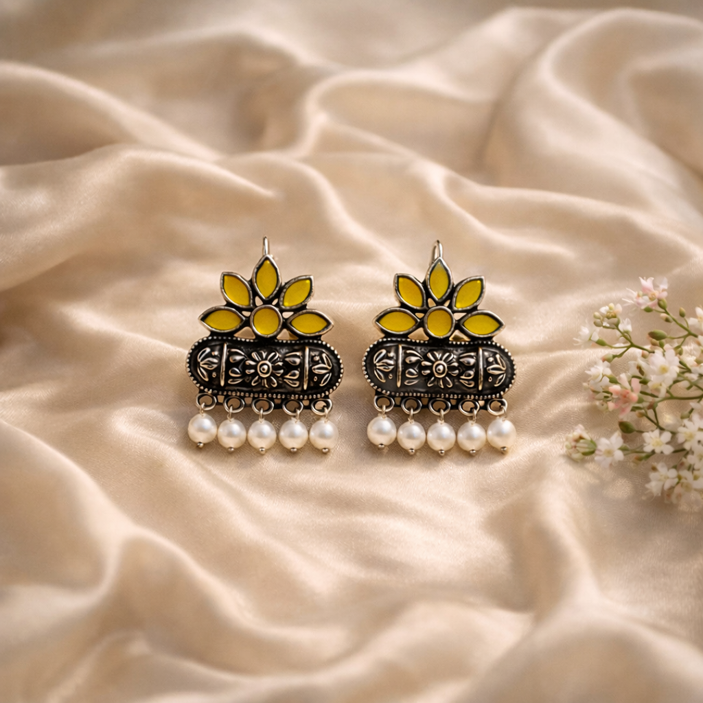 Royal Yellow Blossom Earrings