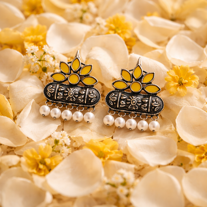 Royal Yellow Blossom Earrings