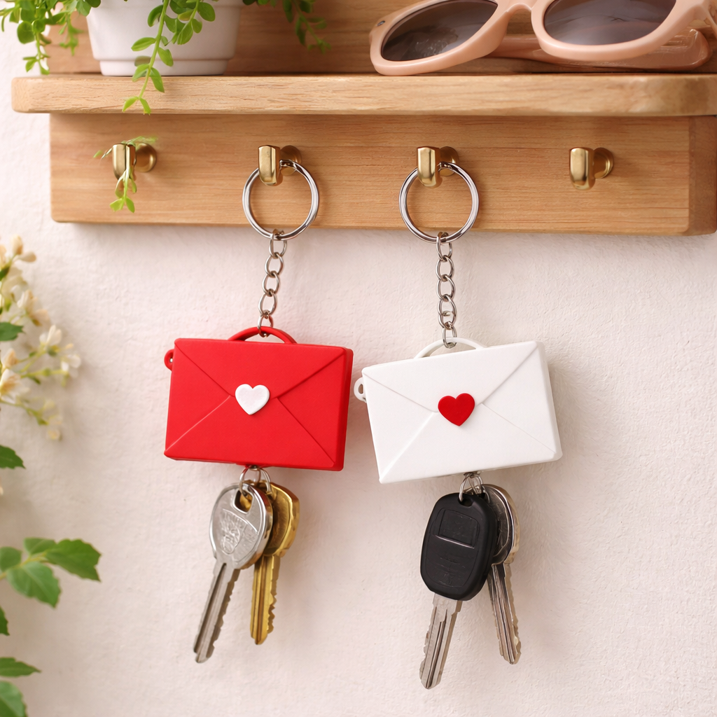 Mini Love Envelope Photo Keychain for Couples