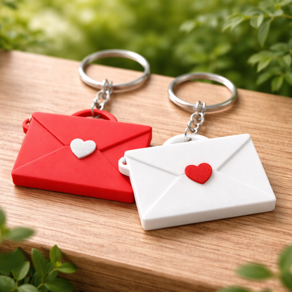 Mini Love Envelope Photo Keychain for Couples