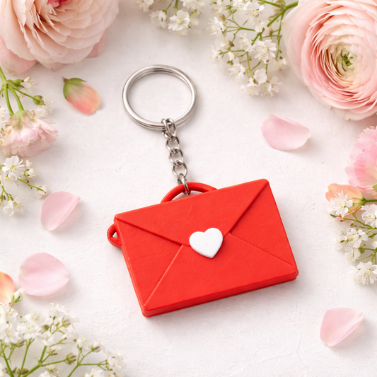 Mini Love Envelope Photo Keychain for Couples