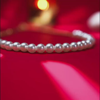 Triple Layer Pearl Charm Necklace